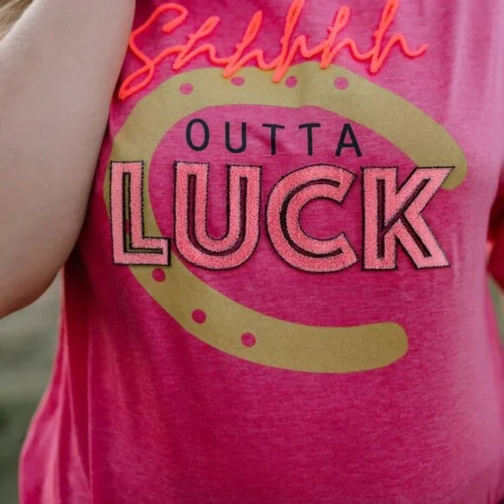 SHHHHHHHHHHH OUT OF LUCK GRAPHIC TEE NEW IN PACKAGE - Picture 5 of 7